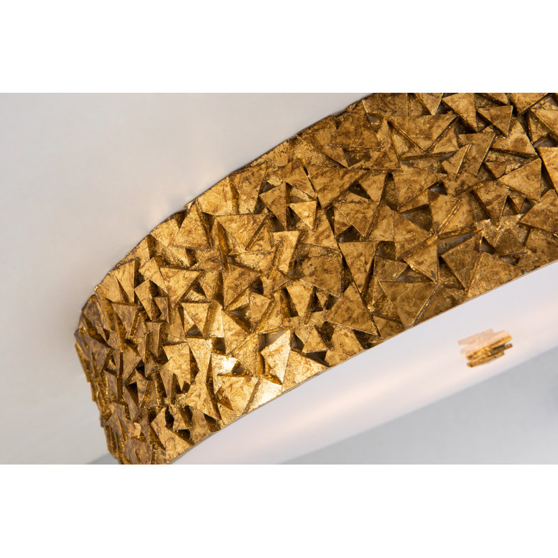 Rocheport Mosaic 3 Light Flush Mount, Gold