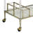 Antique Mirror & Wire Brass Finish Serving Cart