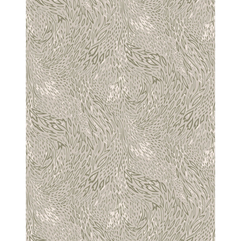 Forest Floor Wallpaper | Ebony / Traditional / Roll - 27" x 30', French Gray