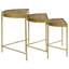 Ensemble de tables basses 3 pièces Demilune