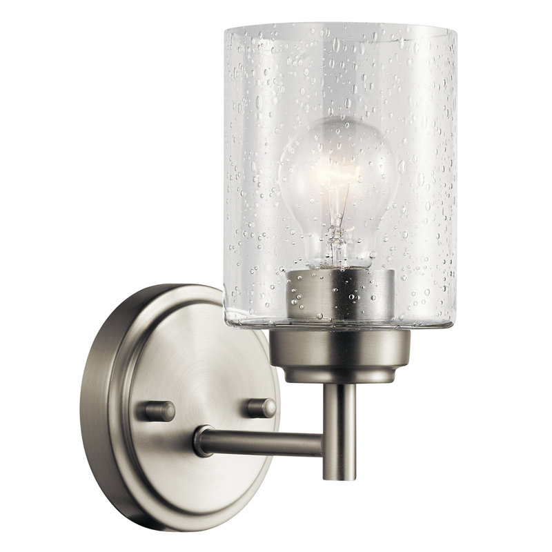 Applique murale à bras 1 lumière Winslow, Nickel brossé