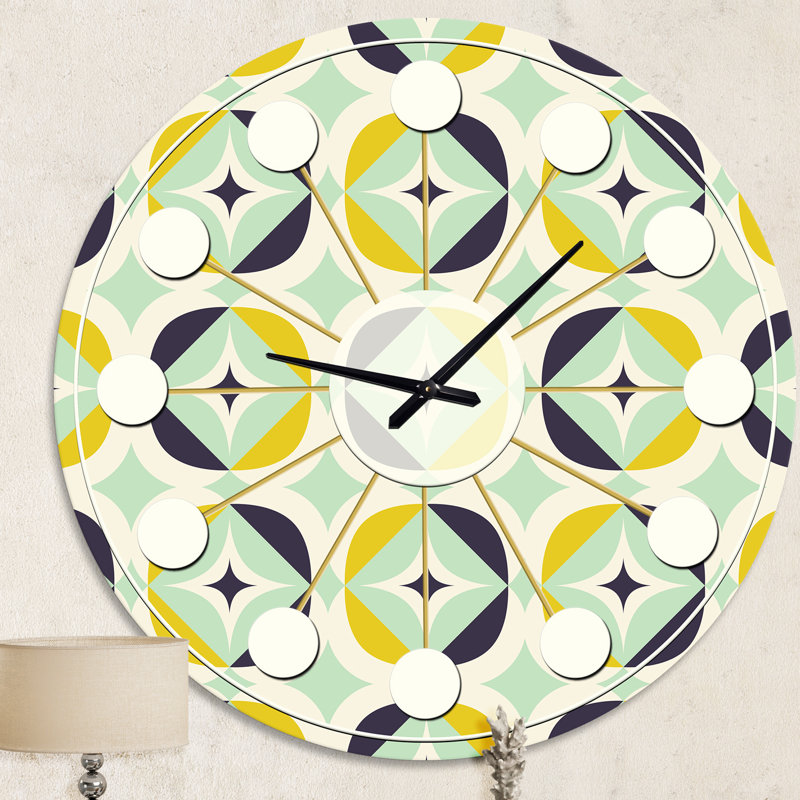 Horloge murale diamant rétro V - Mid-Century moderne, Moyenne