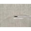 Tapis oriental rond 5 pi x 5 pi blanc, tissé à la main, rayures verticales avec effet sel et poivre, laine naturelle non teintée