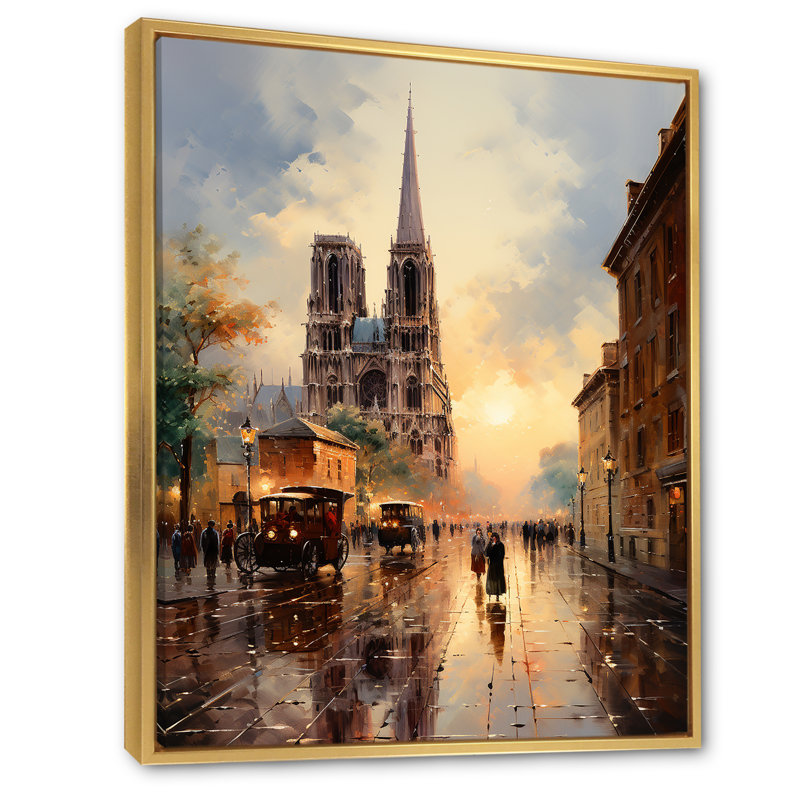 «Cassiel The Rouen Cathedral Series» par Claude I sur impression sur toile, Cadre flottant doré, H 40 po x l 30 po x P 1,5 po