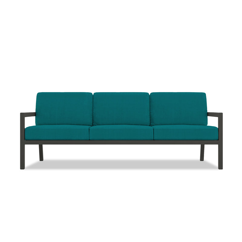 Vivant 83" Wide Outdoor Patio Sofa with Sunbrella® Cushions, Canvas Charcoal Sunbrella® Canvas, Slate