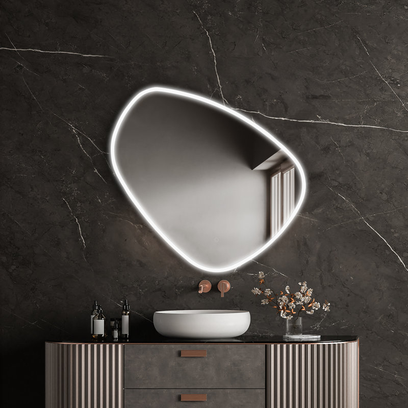 Casiyah Free Form Mirror, 30" H x 32" W 