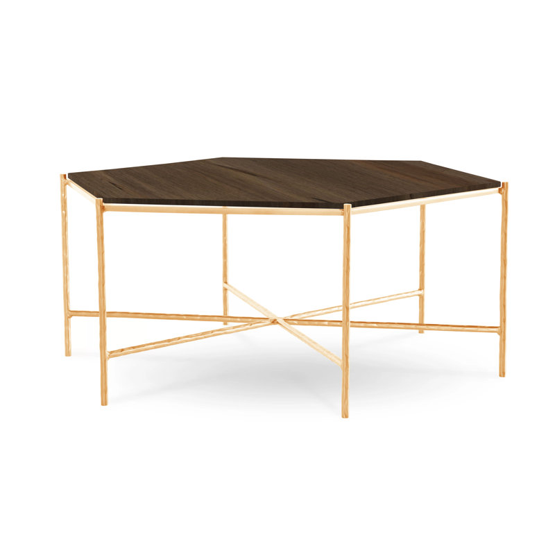 Athena Glass Top Coffee Table, Tuscan Gold, Cashew, Maple