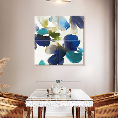 Harnek velours bleu abstrait II