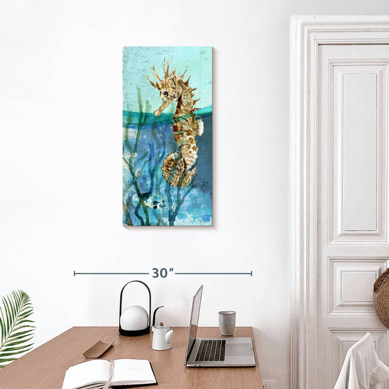 Underwater Pacific Seahorse, 30" H x 15" W