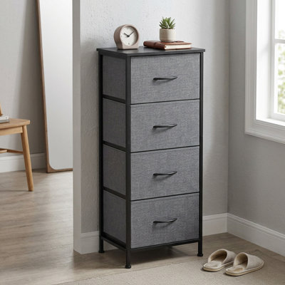 Chest Of Drawers, 4 Fabric Drawers Storage Unit