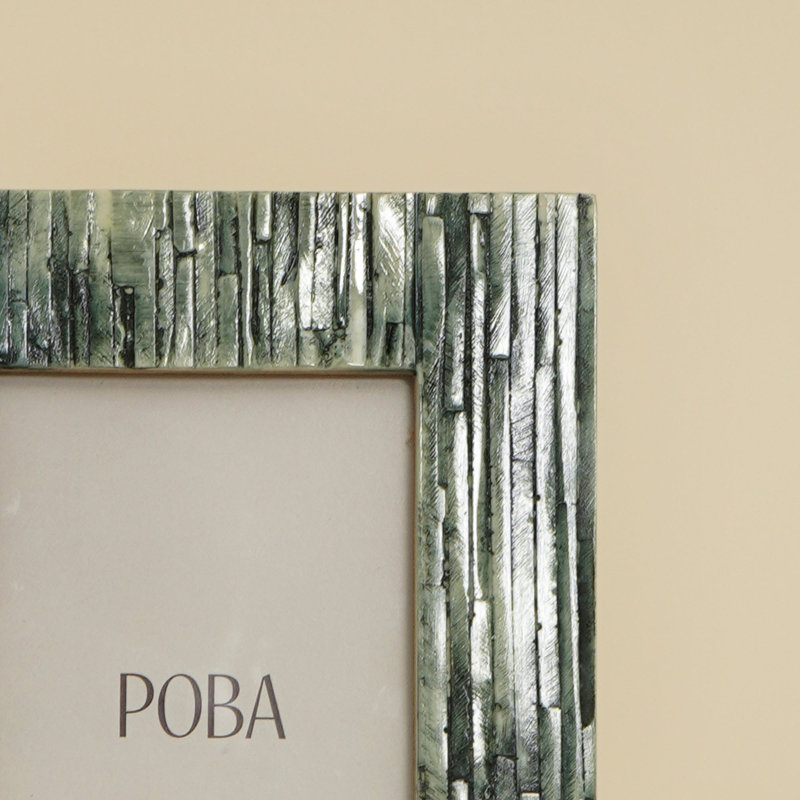 Resin Photo Frame with Striations 4x6, Green