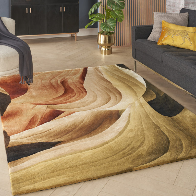 Abstract Area Rug, Rectangle 5'6" x 7'5"