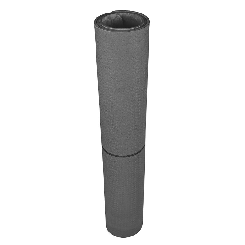 Tapis de yoga extra épais 6 pi x 4 pi - Conception antidérapante double face écologique pour le yoga / le pilates / les entraînements à domicile, tapis gris anthracite de grande taille durable