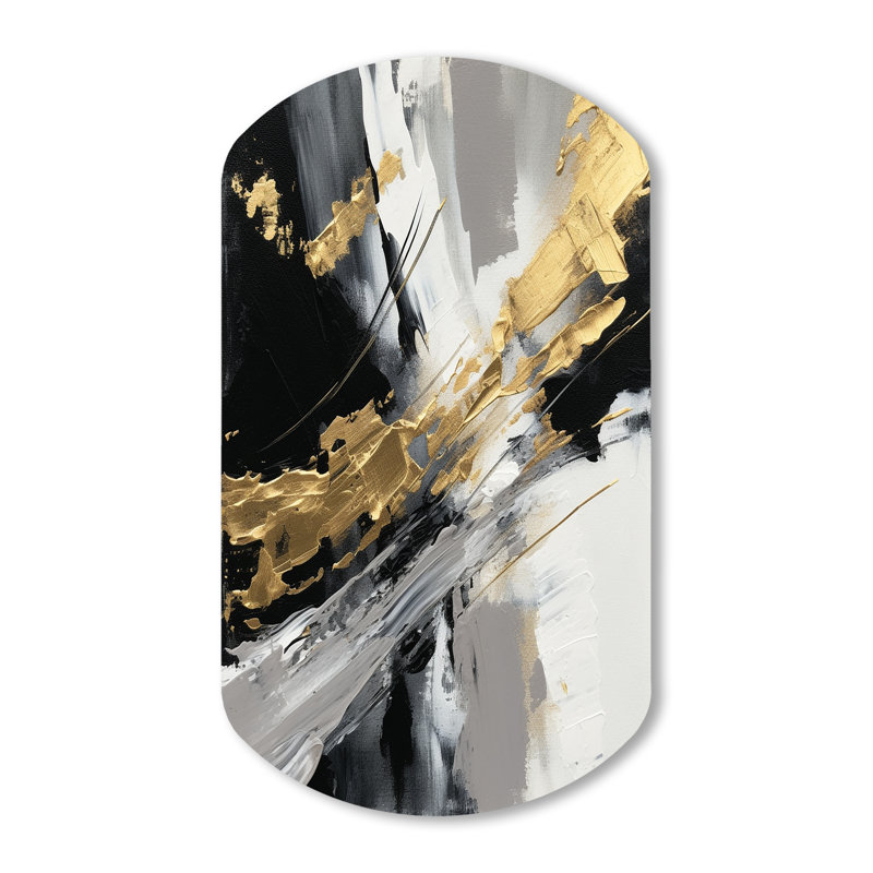 Weston - art mural asymétrique en métal abstrait en forme de cylindre, H 31 po x l 19 po