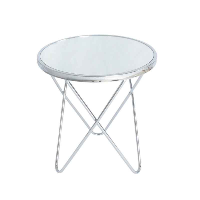 Freda End Table, Chrome