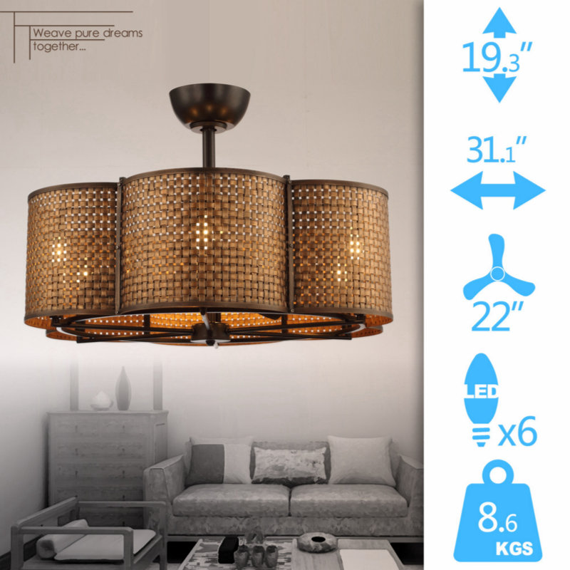Baus 31.1'' Ceiling Fan with LED Lights