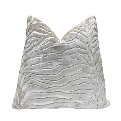 Housse de coussin en velours zébré