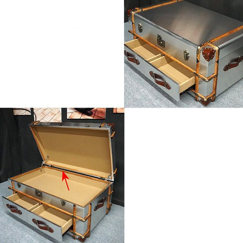 Industrial Retro Aluminum Skin Coffee Table Single Coffee Table