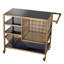 Sterling Metal Bar Cart with Wheels