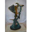 Statue en bronze Bobb Sailfish-large sautant avec petits poissons