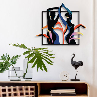 Dancer Women Modern Metal Wall Art Decor for New Home or Office Gift