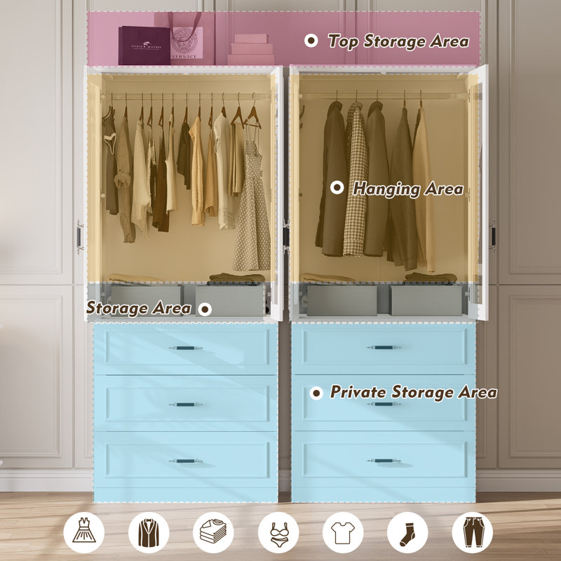 Armoire-penderie Armoire, Blanc