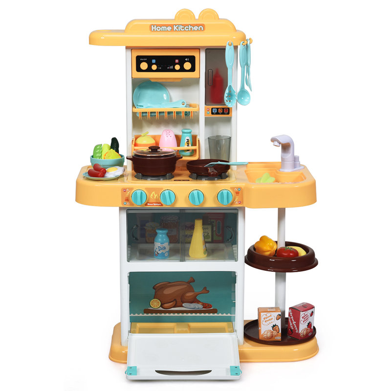 Kids Cooking Kitchen Toy Set, Yellow
