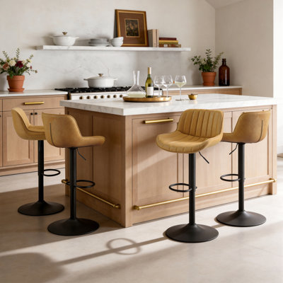Upholstered Adjustable Height Counter Stool