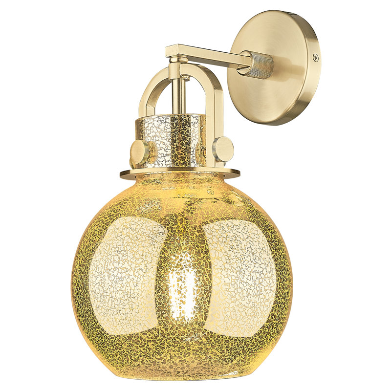 Applique murale 1 lumière 8 po Skippack, Mercure, Bronze champagne