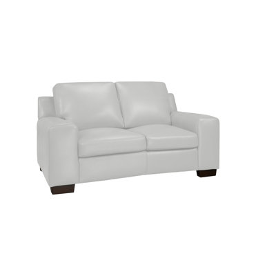 Causeuse en cuir véritable 64 po Davontai
