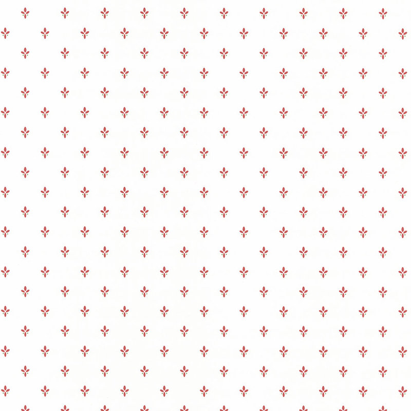 Rouleau de papier peint 32,7 pi x 20,5 po Jacksonville, Rouge / vert / blanc cassé