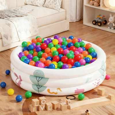 Balles de ball ball, sans BPA et sans phtalate, balles d'océan en plastique souple anti-écrasement, couleurs assorties pour les tout-petits et les enfants