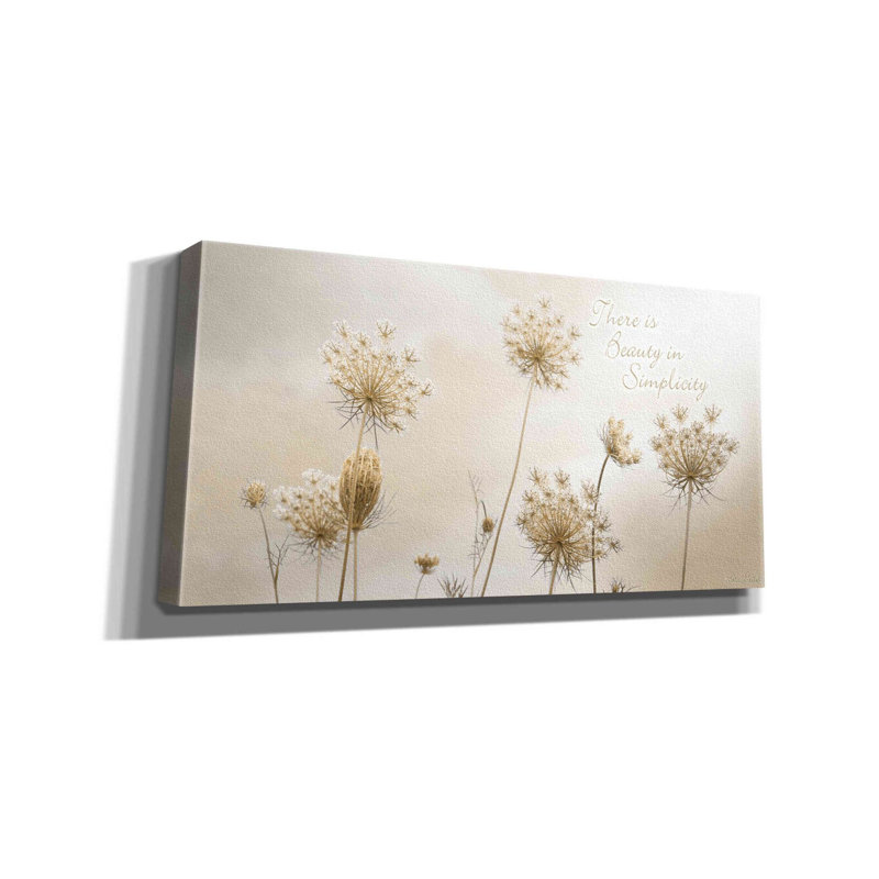 «There is Beauty in Simplicity» par Lori Deiter, art mural sur toile, H 12 po x l 24 po x P 0,75 po