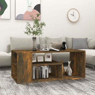 Godhigh Floor Shelf Coffee Table with Storage