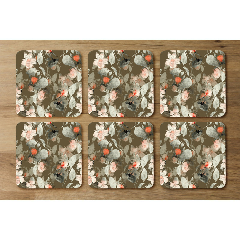 Square 6 Piece Coaster Set