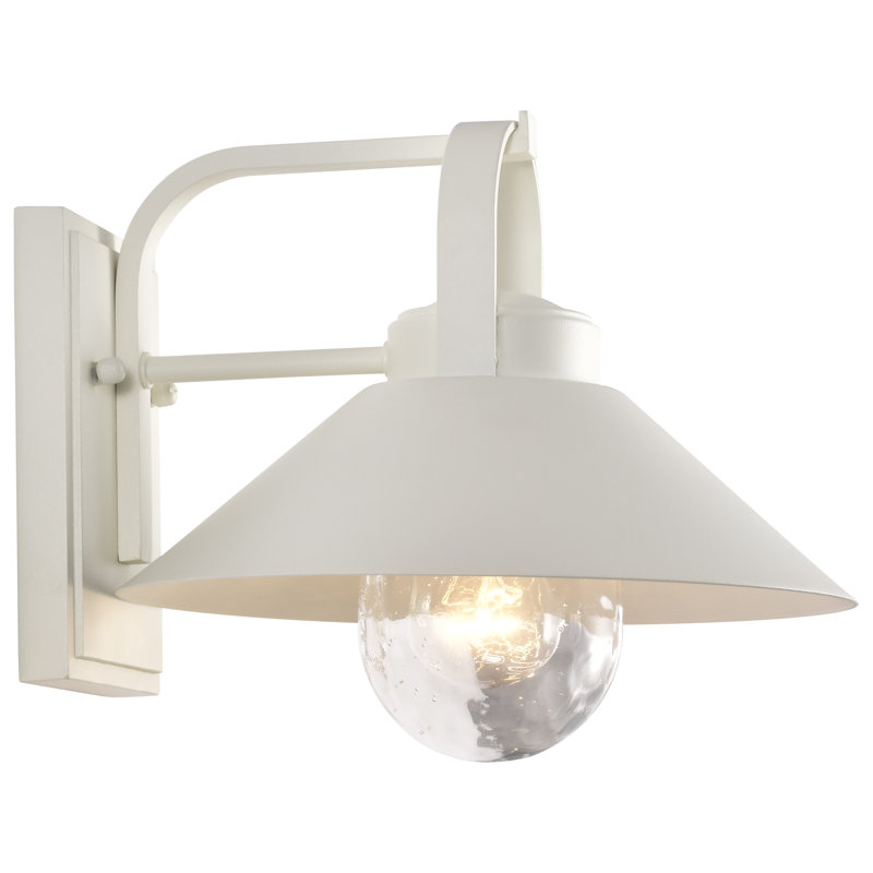 Applique murale d'extérieur moyenne Andren, Blanc, Blanc, H 8,88 po x l 10 po x P 11 po