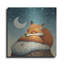 «Goodnight Fox» par Momart, art mural en métal, 12 po x 12 po