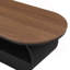 Table basse ovale de luxe industrielle, table basse de 47,24 po avec tiroir de rangement, centre de table en métal noir-360834289-360834292