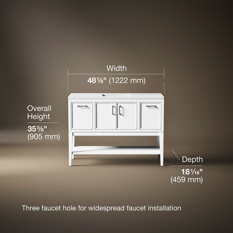 Winnow 48-In Bathroom Vanity Set, White