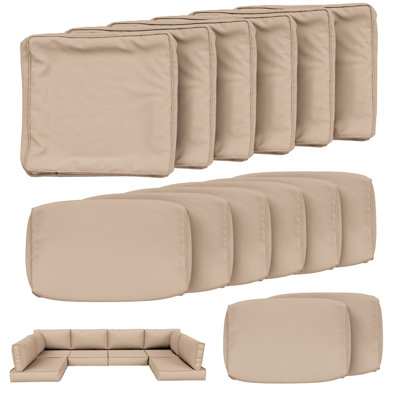 Outdoor 4” Cushion Covers Set Patio Furniture Cushion Covers, Only Covers