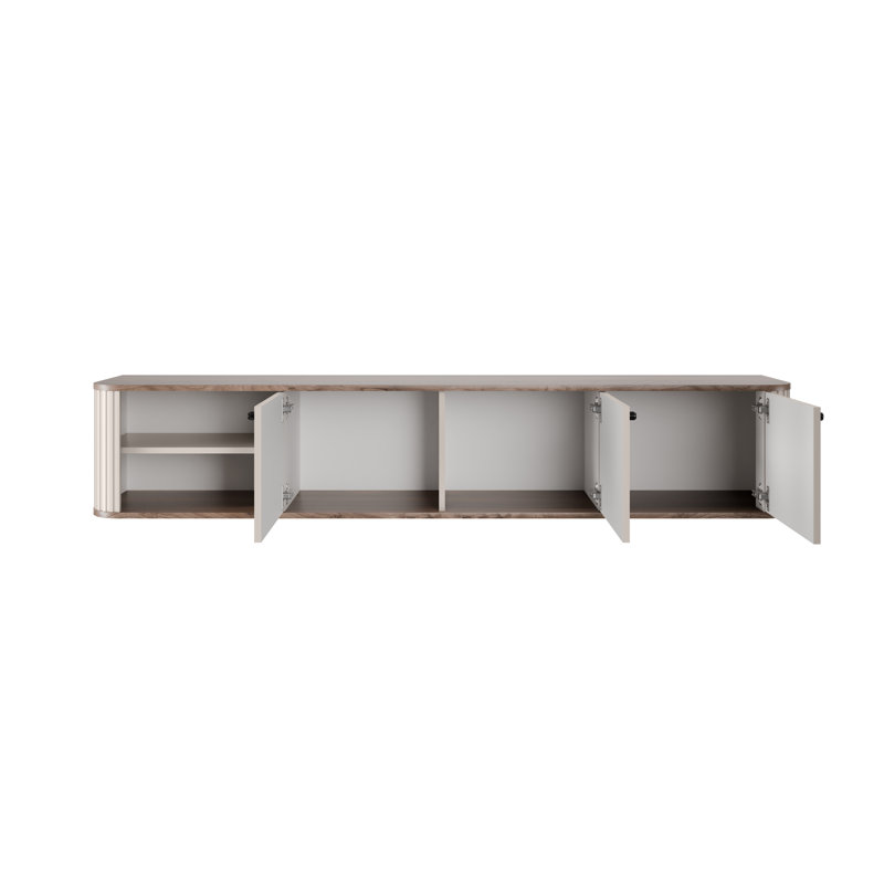 Dayzee TV Stand for TVs up to 55", Cashmere/Nut/Black