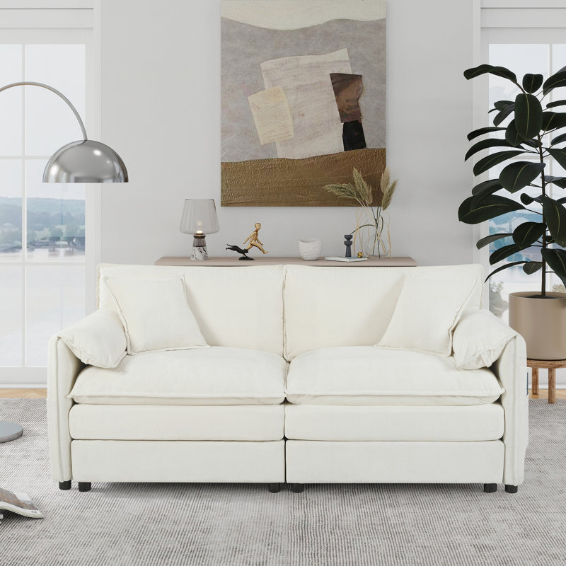 Causeuse moderne et profonde pour le salon, Beige