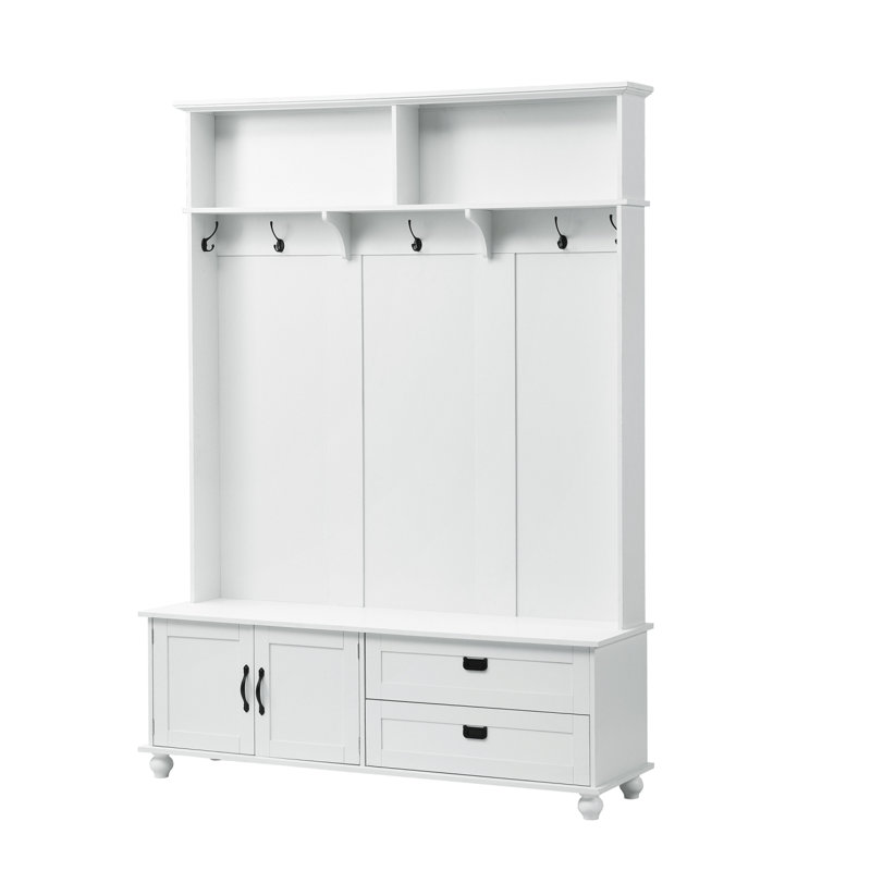 Arbre d'entrée moderne avec armoire de rangement et 2 tiroirs pour le hall d'entrée