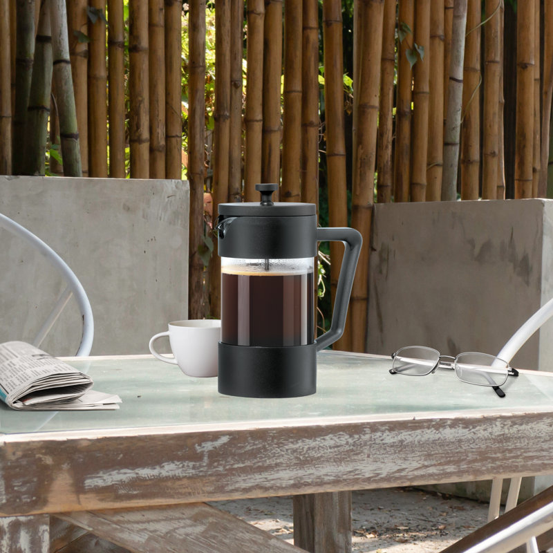 Cafetière Borosilicate, 8 tasses, Noir