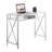 Darek Chrome 42" Glass Writing Desk with Shelf