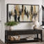 «Black Gold Abstract Design Art», reproduction d'art sur toile encadrée extra large-720422613-720422619