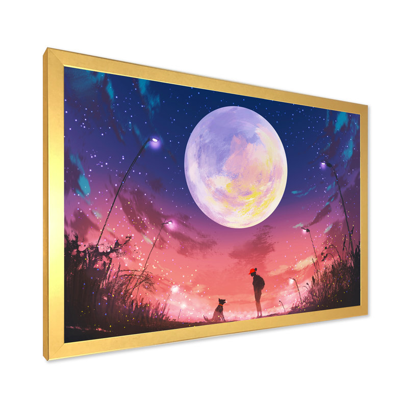 Jeu vidéo Galaxy Best Friends - Décoration murale moderne en toile, H 24 po x l 36 po x P 1 po, Cadre photo doré