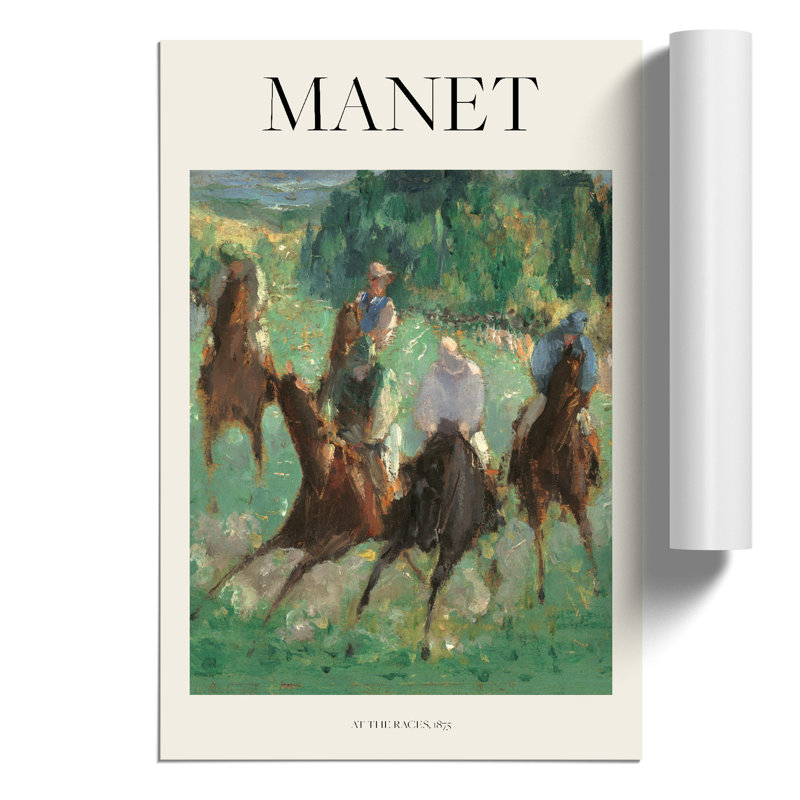 At The Races by Edouard Manet - No Frame Painting, 30cm H x 21cm W x 0.1cm D