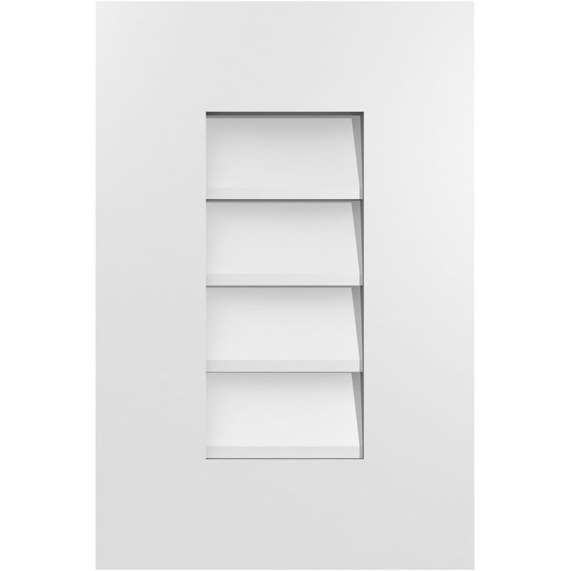 Vent à pignon rectangulaire en uréthane non-fonctionnel, H 18 po x l 12 po x P 1 po