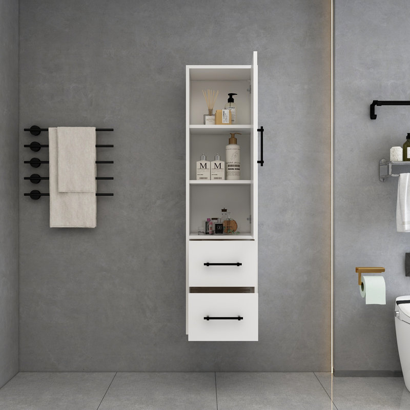 Armoire murale 16 po, Blanc lustré
